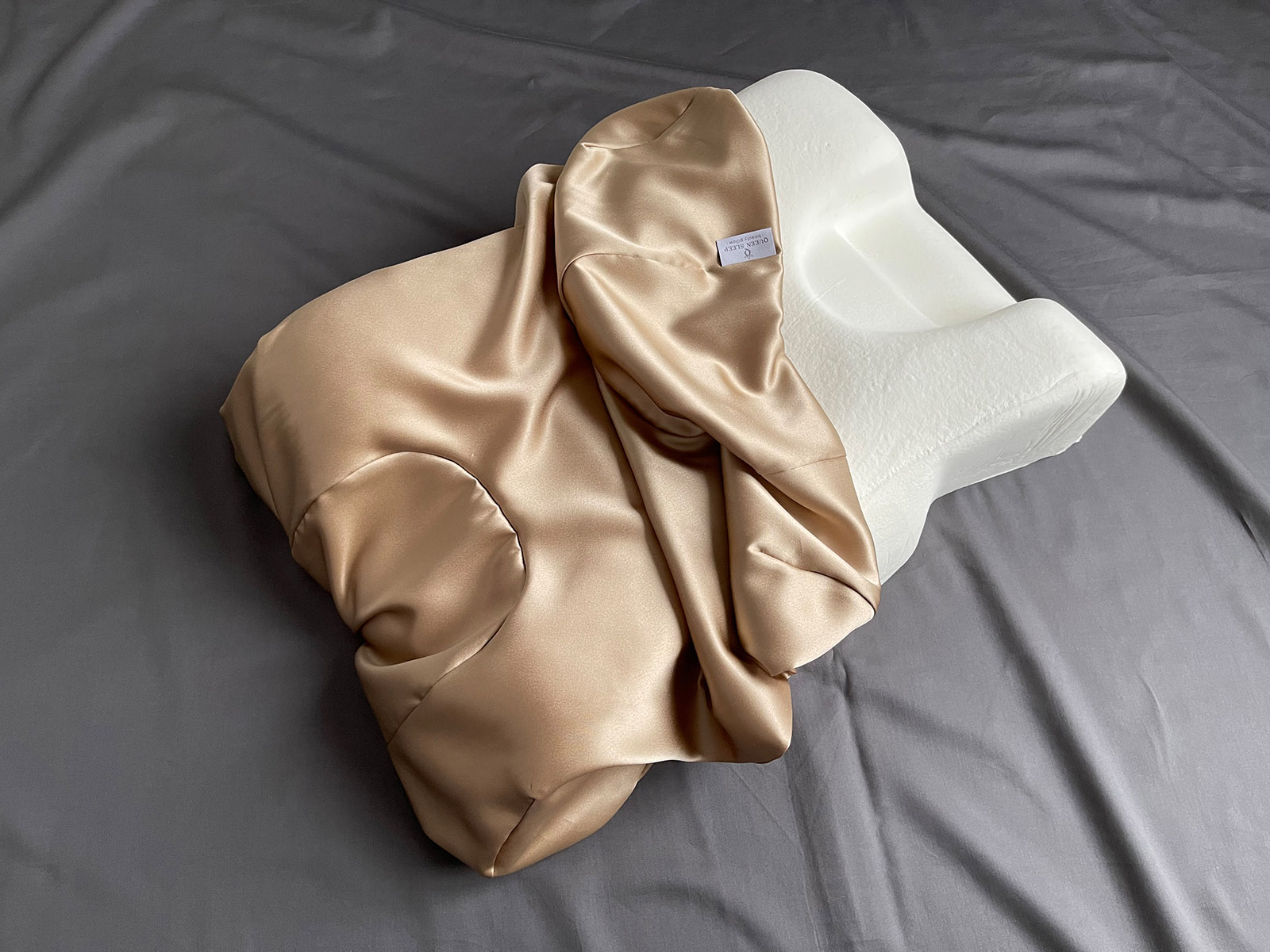 silk pillowcase Queen Sleep Premium golden 1